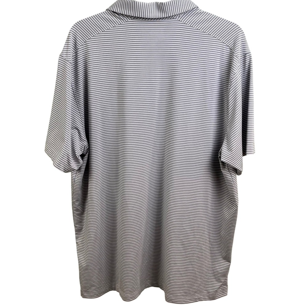 Under Armour Heat Gear Gray‎ Striped Polo College Wishbone Yellow C Polo 2XL - Picture 4 of 5